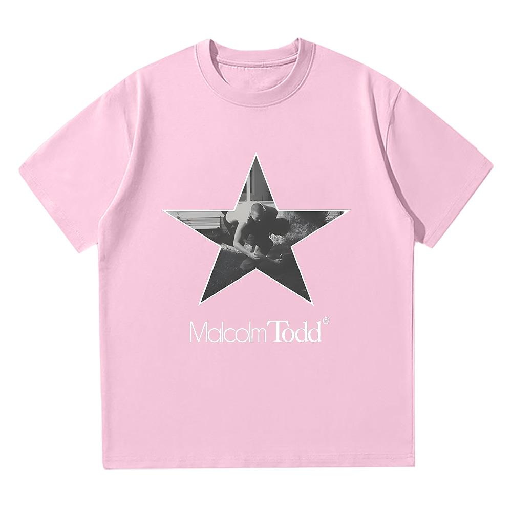 XIXI Fashion Malcolm Todd Ster Logo Grafische T-shirts Katoen Casual Streetwear Tops Dames Heren Ronde Hals Korte Mouw Y2k Ademende Top M