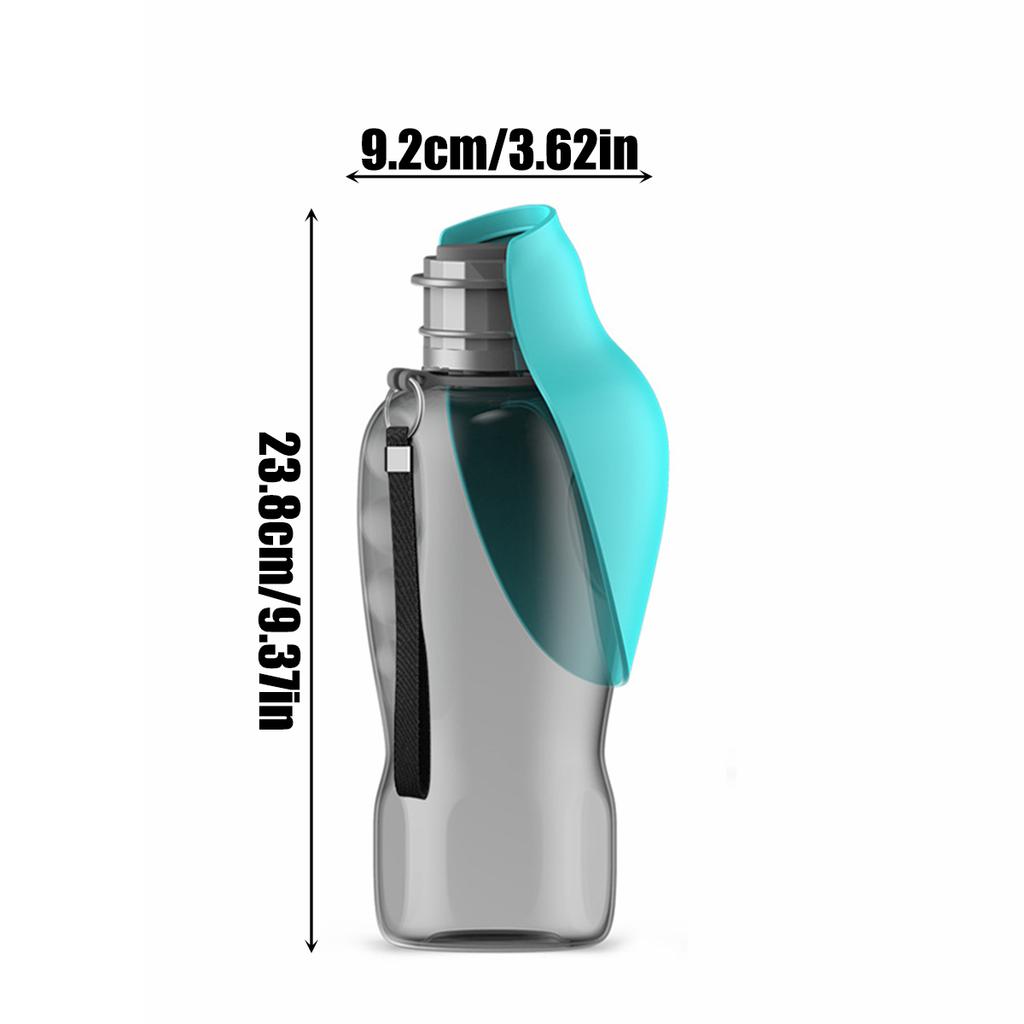 800ml Dog Travel Water Bottle – Leakproof Portable Pet Drinking Cup With Foldable Flip Lid, Large Collapsible Outdoor Walks