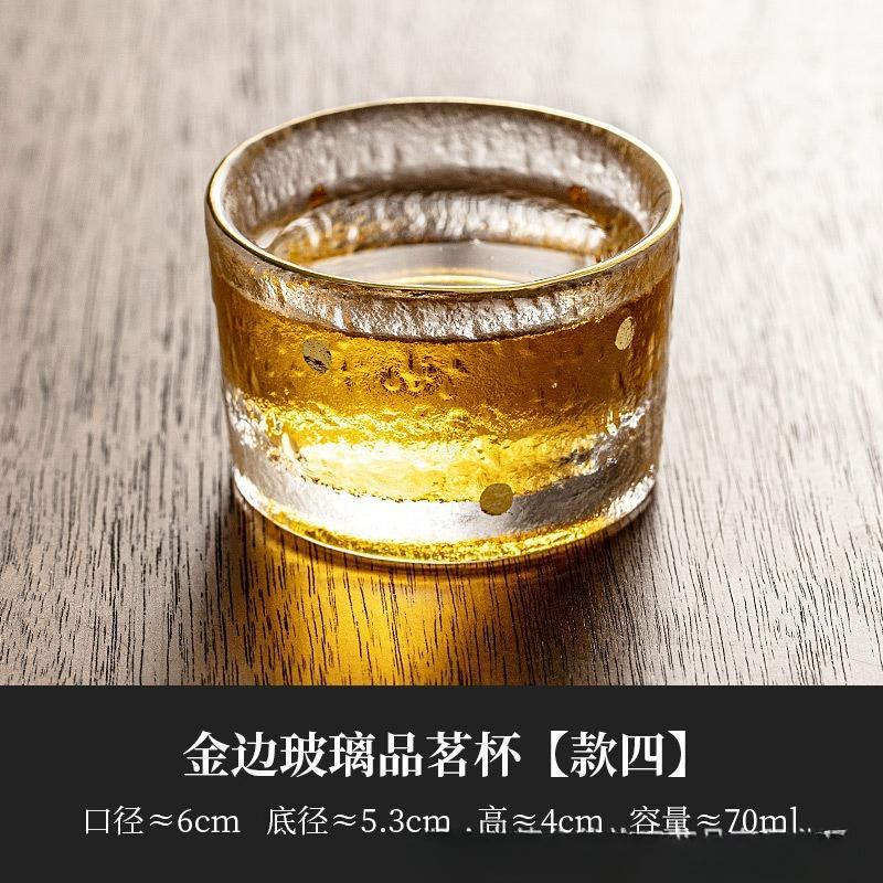 Japanese Style Glass Small Master Tea Cup Mini Heat Resistant Kung Fu Teacup Set Wine Glasses Supplies Teaware Accessories New