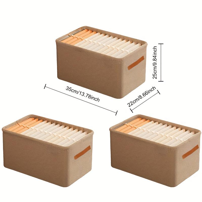 

high quality3pcs Stackable Storage Box, Space-Saving Organizer for Clothes and Toys - Ideal for Home and Dorm Wardrobe Organization | Modern Storage 3pc Khaki Storage Box