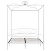 VidaXL Canopy Bed Frames White Metal 160 X 200 Cm