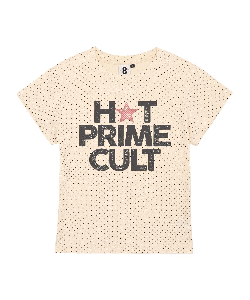 PRIMATE Dot Rustee Women'S Polka Dot Short Sleeve T-Shirt 3 Colors