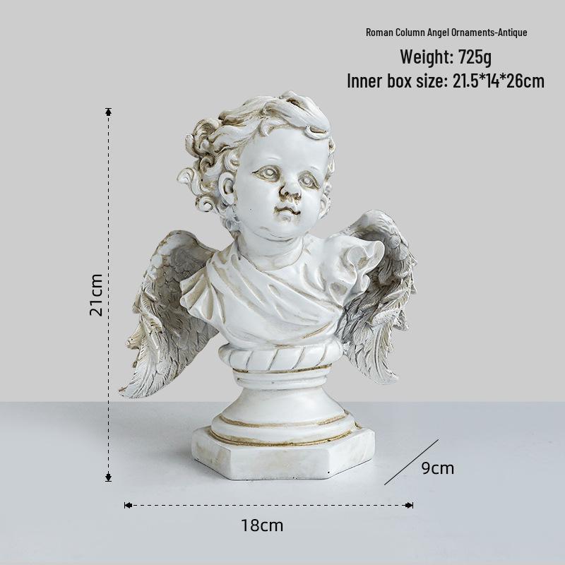 Nordic Angel Girl Sculpture - Resin Figurine for Living Room Décor