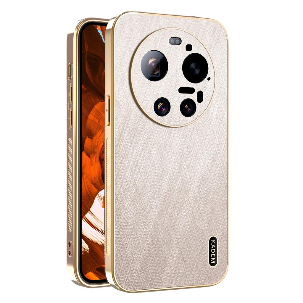 KADEM For Xiaomi 17 Ultra 5G Case Electroplating Silk Texture PU + TPU Phone Back Cover
