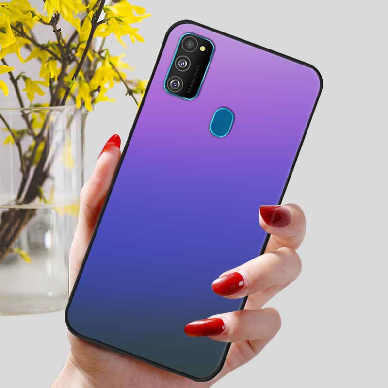 Funda para Samsung Galaxy M21 Funda Trasera de Silicona TPU Suave para Fundas de Teléfono Galaxy A21S M30S M31 M 21 M21S M31S Carcasas Negras Coques