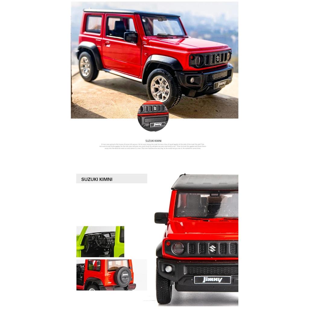 1/26 Suzuki JIMNY 2018 SUV Alloy Car Toy Car Metal Collection Model Car Sound and Light Toys for Children Gift