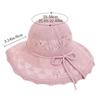 Wide Brim Beach Cap Bowknot Straw Hat Breathable Sun Hat  Women
