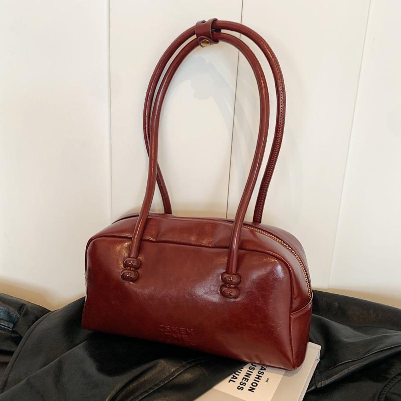 Ielgy Large-Capacity Bag Fashion Retro Commuter High-End Sense One-Shoulder Armp
