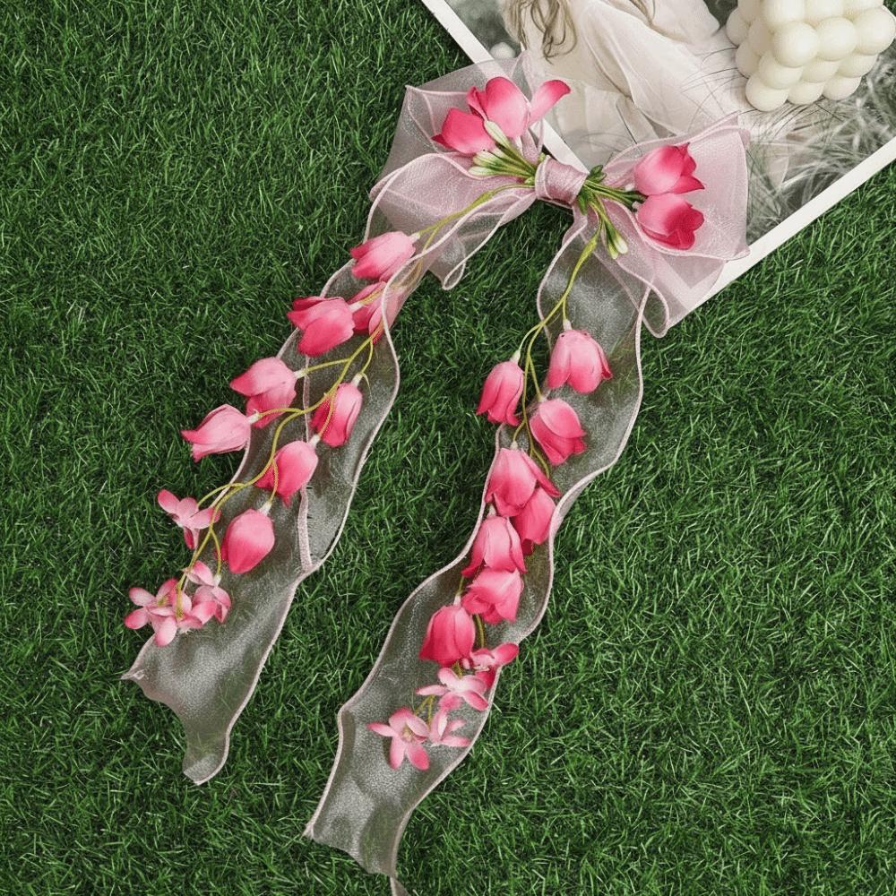 

Sweet Headwear Bow Duckbill Hairpin Floral Tassel Chiffon Bow Hair Clips Gift Bow Barrettes Girls красный