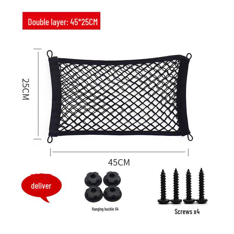 SUV Trunk Storage Net Bag - Car Organizer for Keeping Items Secure in the Trunk.