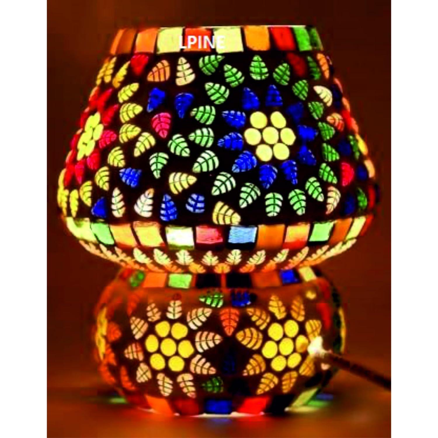 

Турецкая мозаичная настольная лампа в форме купола-гриба, многоцветная, для гостиной, спальни, письменного стола, 1 шт. (18 см).