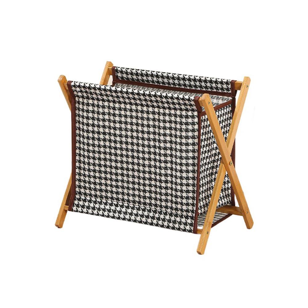 Bamboo Bracket Laundry Basket Foldable Dirty Clothes Organizer Collapsible Clothes Bins  Home