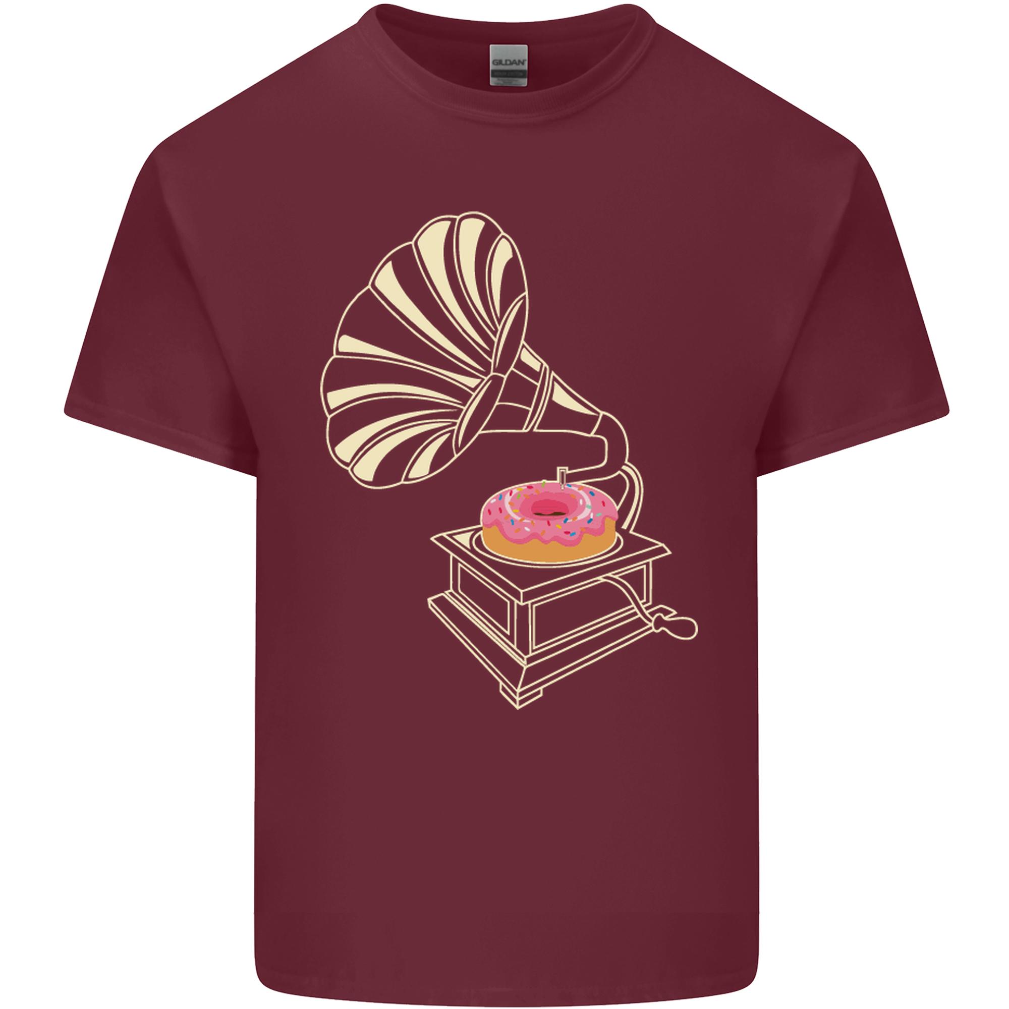 Gramophone Donut Music DJ Vinyl Funny Unisexs Light Cotton TShirt S