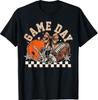 Vintage Football Mom Orange Coquette Bow Game Day Women T-Shirt Unisex T-Shirt