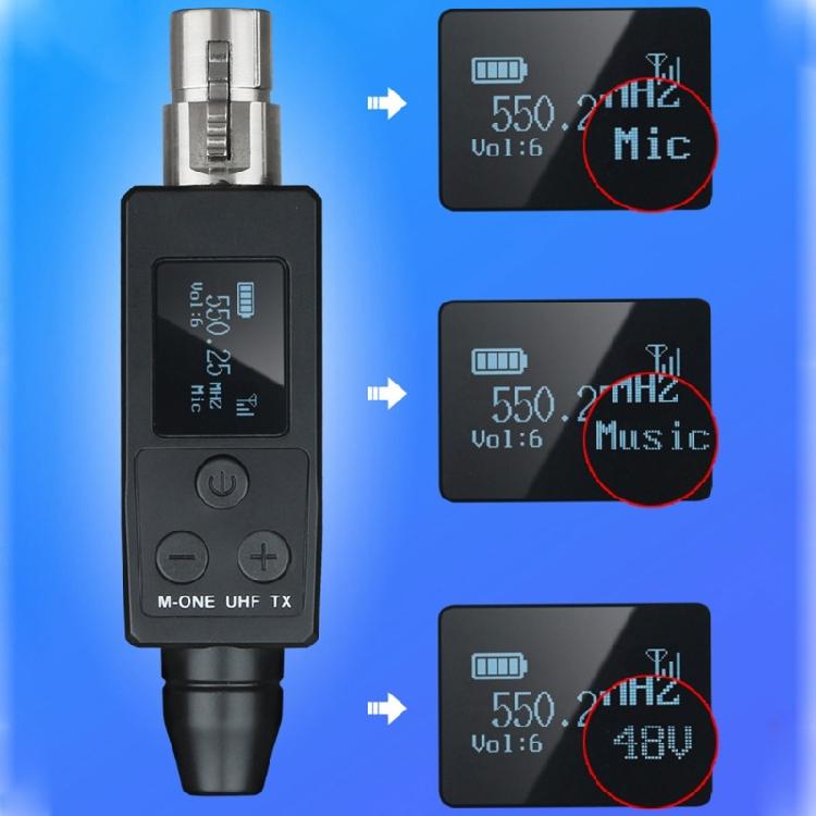 Convenient Wireless Microphone System Converter Built in 1000MAh Battery