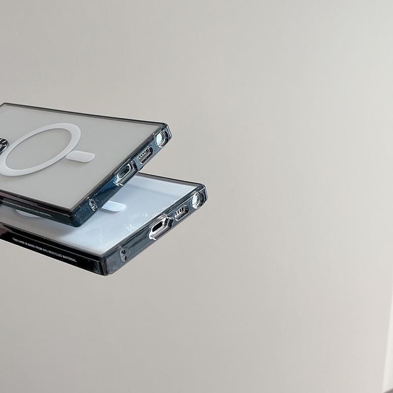 Magnetic Simple Material Suitable for Samsung S23 Ultra Mobile Phone Case 24 Galaxy Protective Case S22 Hard