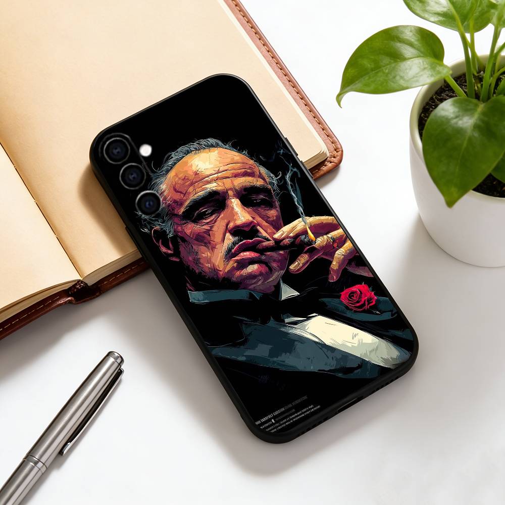 Don Vito Corleone Phone Case For Samsung Galaxy A73,A72,A71,A70,A53,A52,A51,Soft Silicone Black Cover