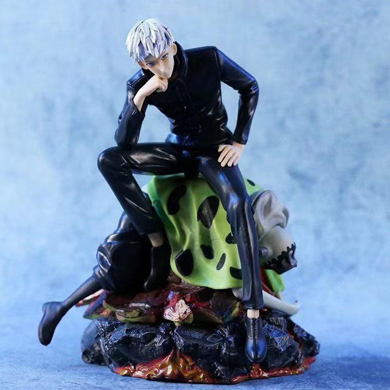 

Jujutsu Kaisen Anime Figure Sitting Posture Gojo Satoru Statue Toys Model Doll PVC Ornaments Birthday Gift