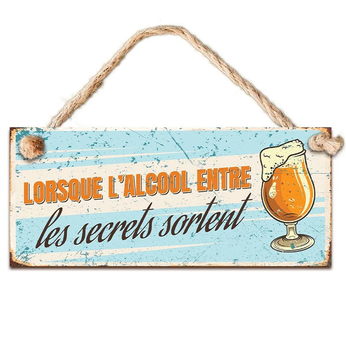 

Les Trésors De Lily [A3796] - металлическая табличка «Сообщения» бирюзового цвета. (Когда приходит алкоголь - тайны раскрываются)- 30x13см