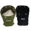 Thickened Large Canvas Bag in Army Green & Black - Jute Woven for Moving, Packing, or Luggage Document