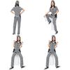 Japanese Anime Striped Prisoner Costume For Cosplay And Stage Performance