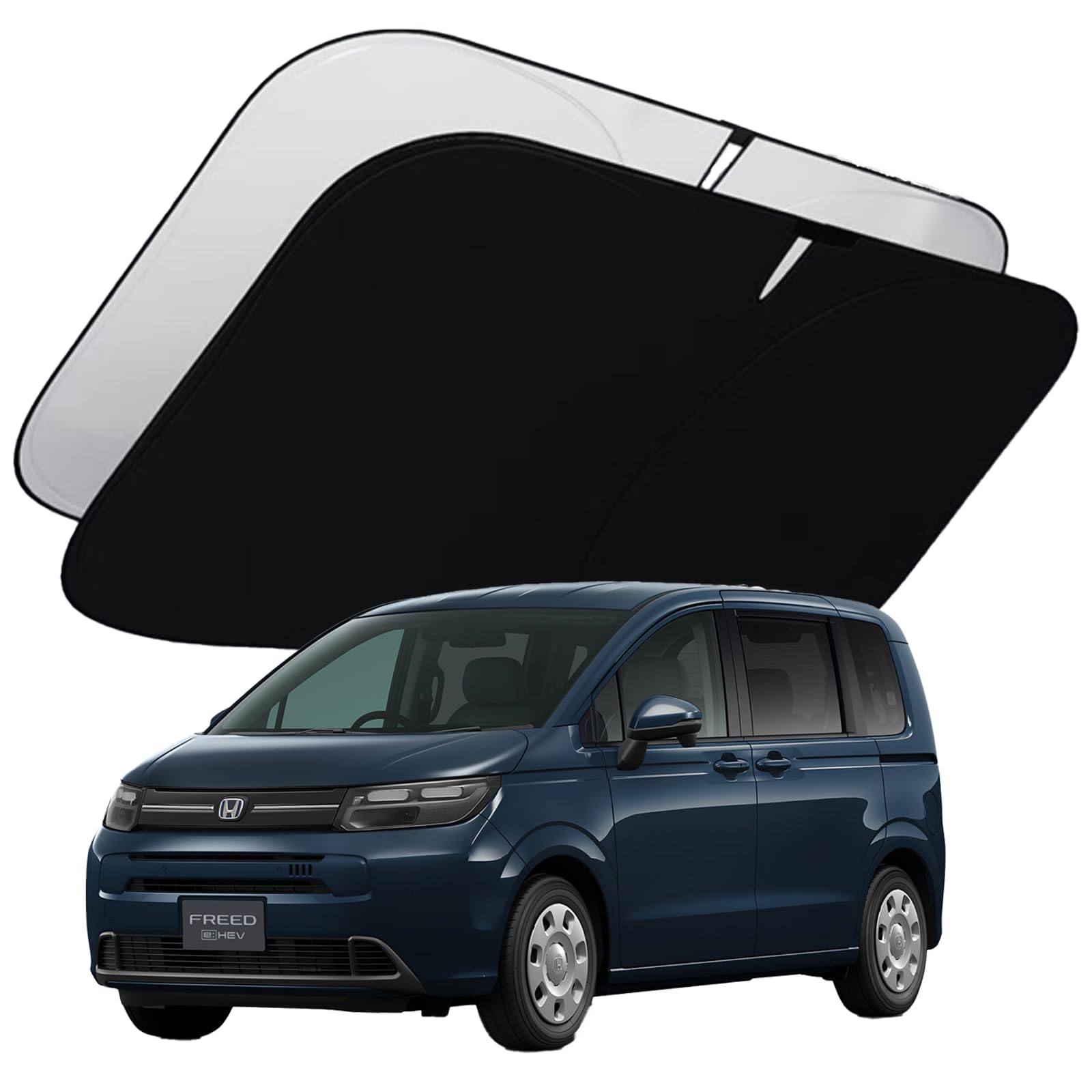 

[Фрид гт Солнцезащитный козырек] wincar Honda Freed gt Передний солнцезащитный козырек с сумкой для хранения Свет чёрный