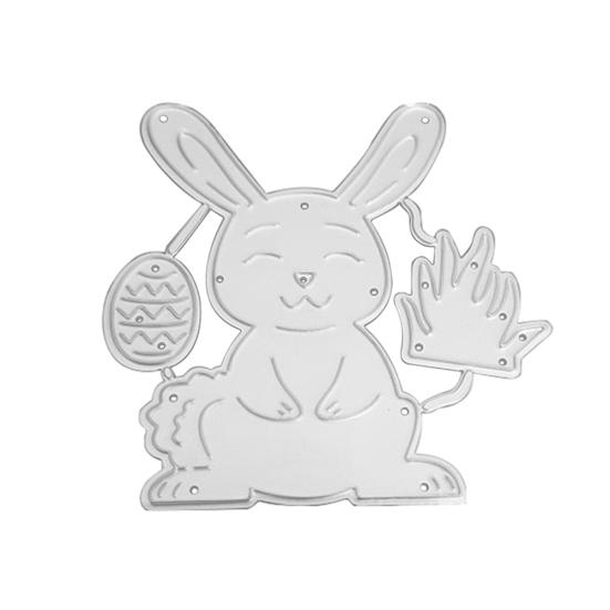 

Пасхальный кролик яйцо резки умирает DIY скрапбук бумажная карта ремесло декор трафарет плесень серебряный