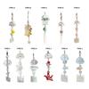 Green Lemon Persimmon Keychain Wind Chimes Beaded Keychain Cute Lemon Keychain  Key Ornament