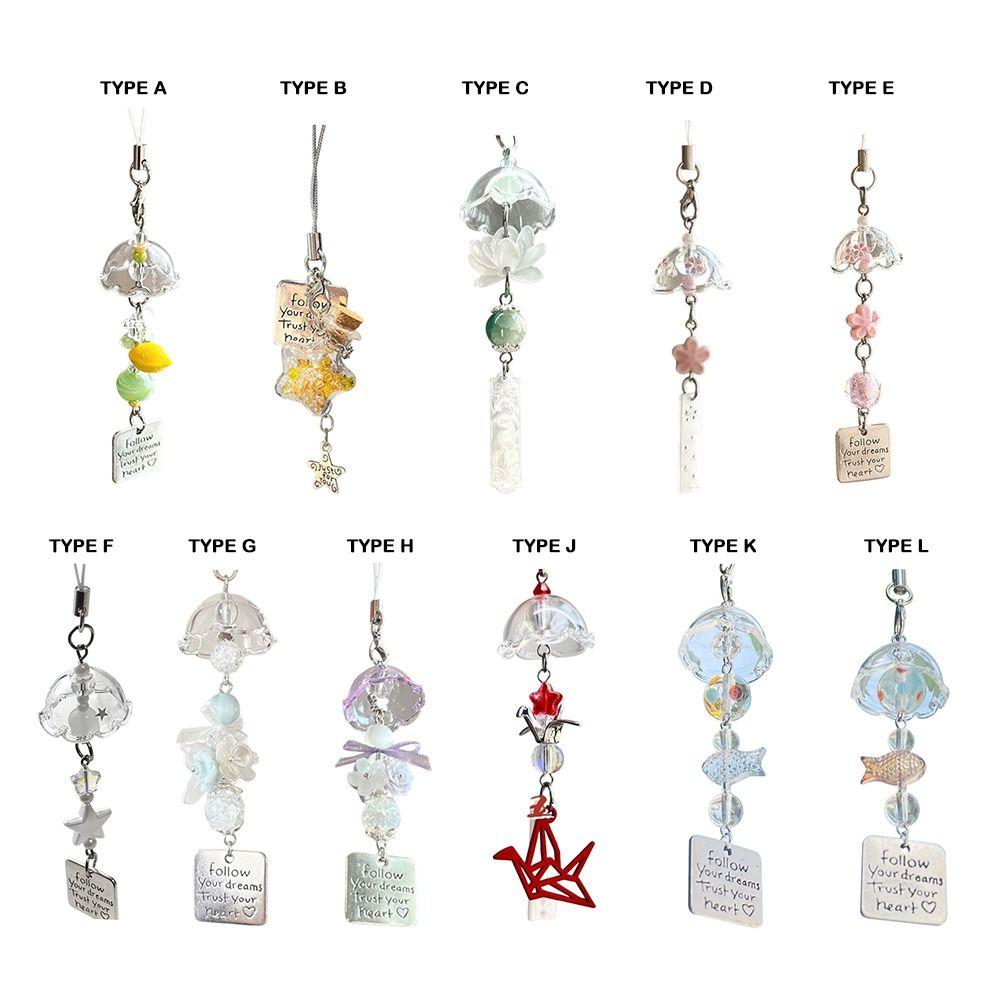 Green Lemon Persimmon Keychain Wind Chimes Beaded Keychain Cute Lemon Keychain  Key Ornament