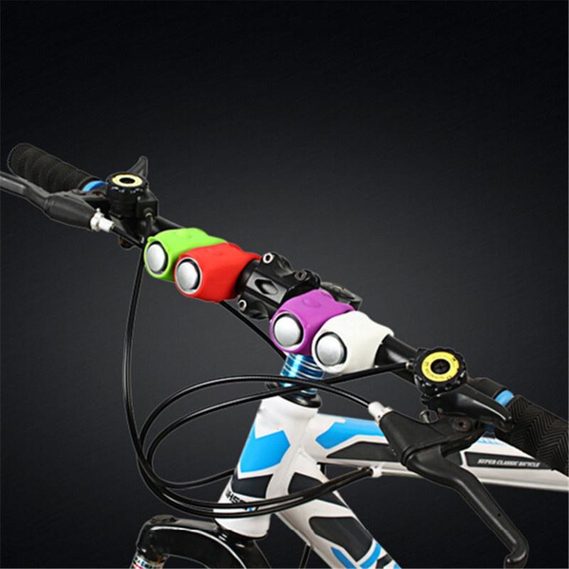 Electric Cycling Bells 120dB Bicycle Handlebar Bell Horn Rainproof IPX4 Silica Gel Shell MTB Ring