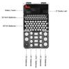 104 Grids Portable Battery Organizer Storage Box Carrying Case Holder With Battery Tester