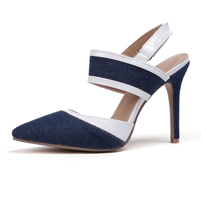 

Fashion Comfort Shoes for Women Female Sandal Large Size Girls Low Big Beige Closed Back Strap Fabric Solid PU Mature Rubber Casual Scan 42