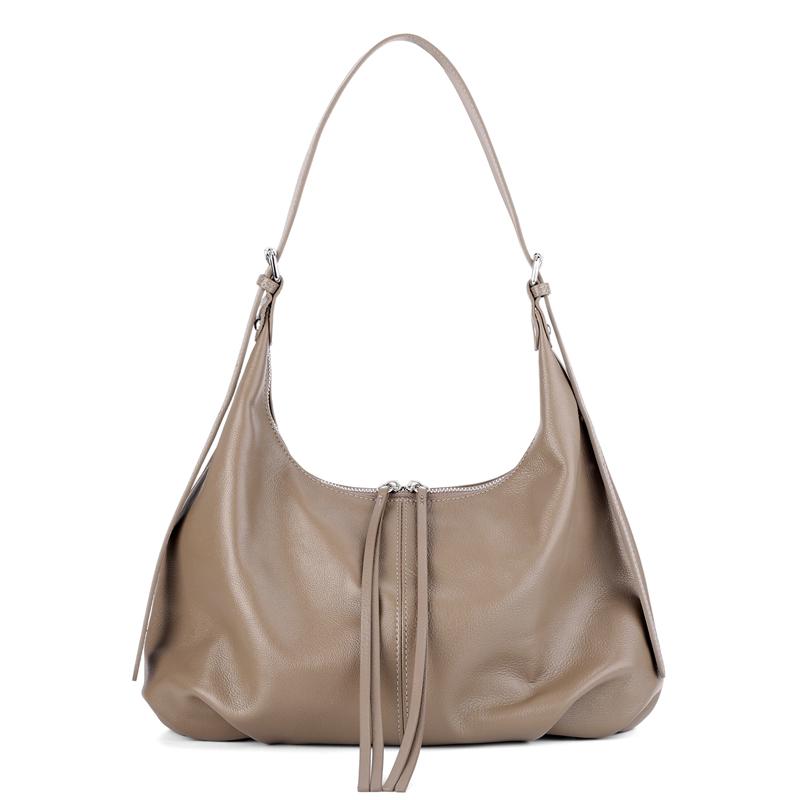 New Spring Ladies Large Capacity Genuine Cowhide Leather Underarm Bags Women's fashi Luxury Designer Shoulder Crossbody Bag