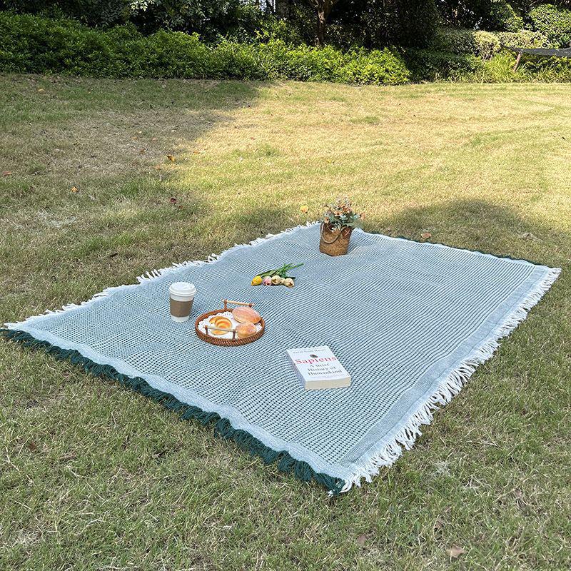 French Artistic Outdoor Double-Sided Picnic Mat - Thickened for Camping & Photography