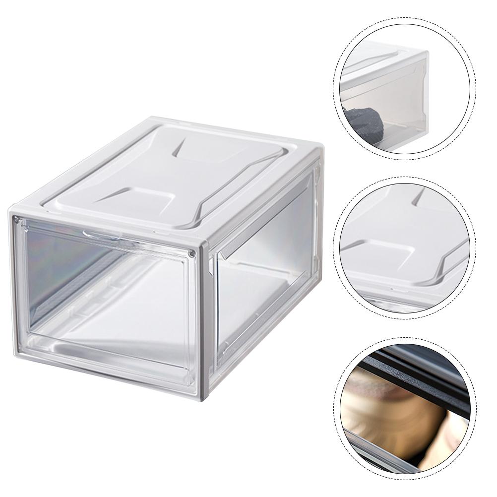 Shoe Storage Box Boxes Home Shoes Organizer Practical Holder Magnetic Attraction Pp Plastic Sneaker Container Stackable Case