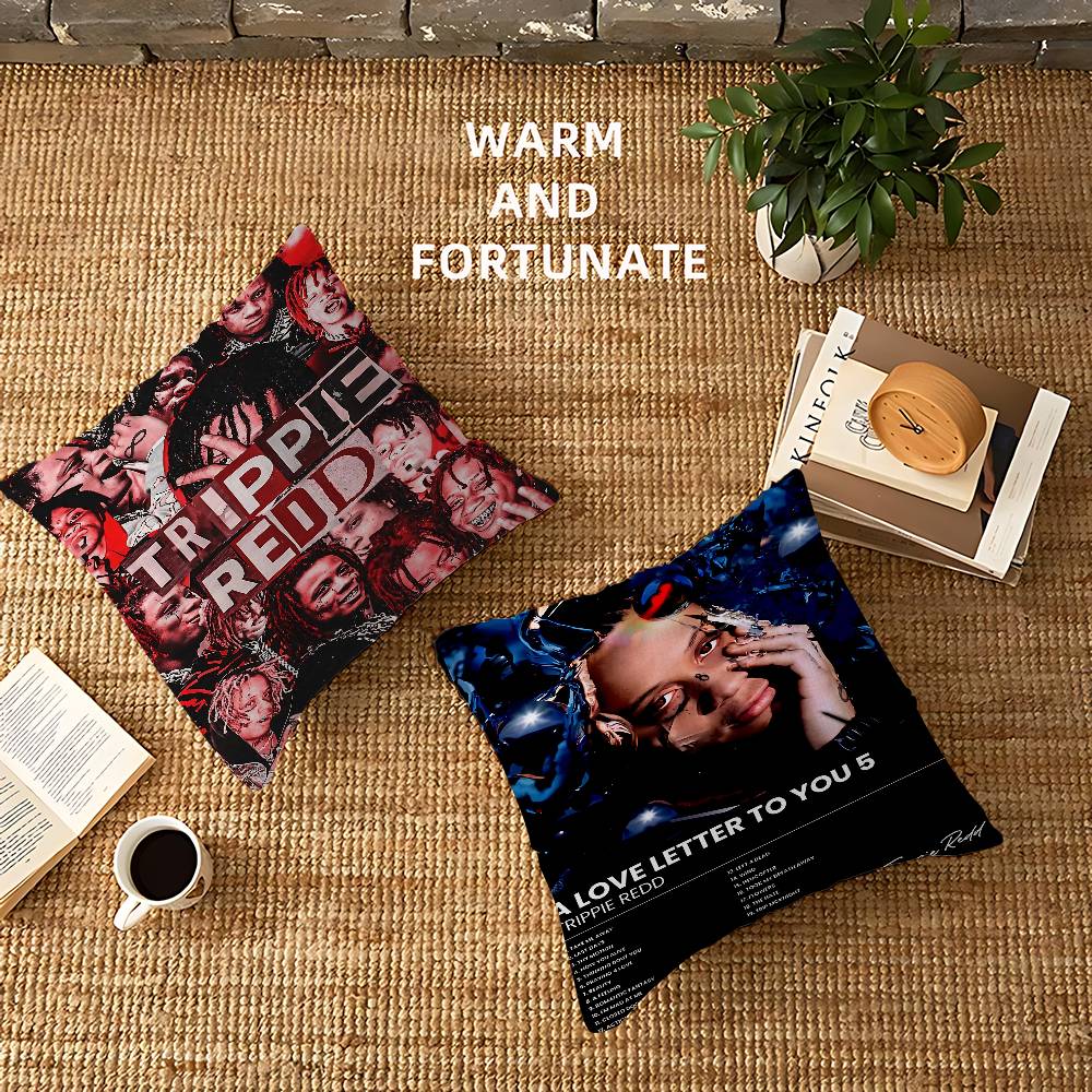 Trippie Rapper Singer Redd Cushion Cover Pillow Cover Decor Pillowcase Printed Cushion Case For Couch