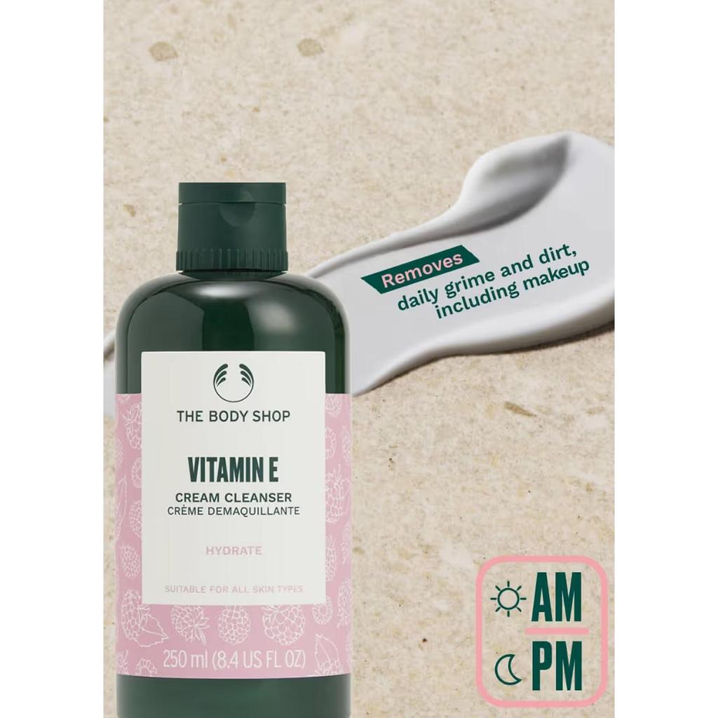 The Body Shop Vitamin E Reinigungscreme 250ML Packung für alle Hauttypen Entfernt Make-up & Unreinheiten