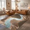 Abstract Black Purple Gold Splash Area Rug Modern Watercolor Fluid Art Living Room Bedroom Floor Mat