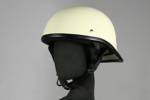 Bike Parts Center Half Helmet, Long Ducktail, Ivory, One Size Fits Most (Head Circumference 57cm-60cm) 722202