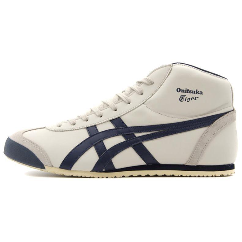 Onitsuka Tiger Mexico Mid Runner Rindsleder Dämpfung Rutschfest Abriebfest Mittelhoch Freizeit Laufschuhe THL328-1659 37.5
