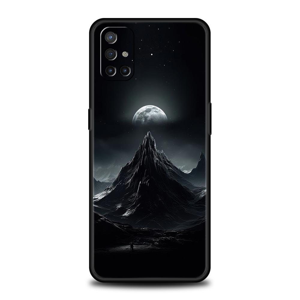

Phone Case For Oneplus 13R 13 12 10T 11 R10 Nord N100 N200 N10 9 9R CE 2 3 Z Pro Lite 5G Soft TPU Cover Black Mountain Peak Bags 9RT 5G
