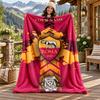 A.S Roma Custom Name Flannel Blanket Personalized Soft Warm Plush Throw Blanket Customized Gift for Family Friends