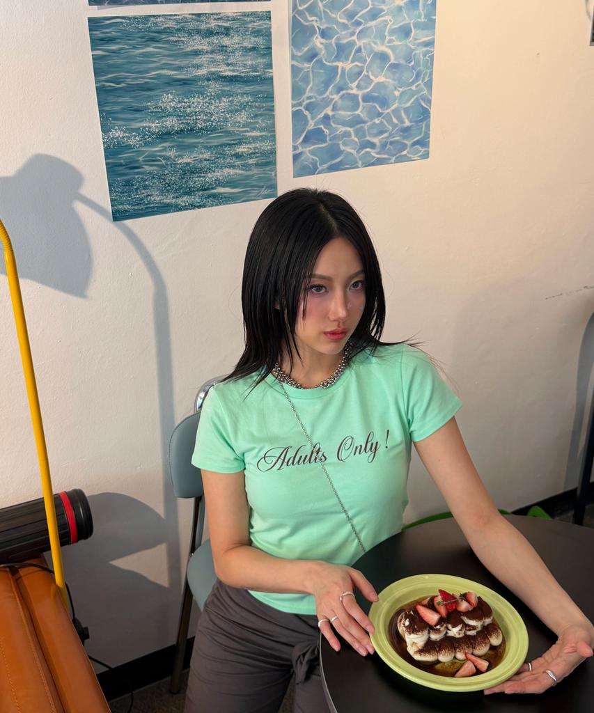LALAFOX Adults Only Slim T-Shirt Green Bs2Ch013