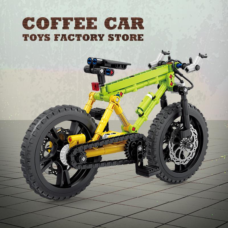 Technology Mountain Bike MOC Bricks Off Road Bicycle Construction Blocks 3D Playthings City Sports Cars Plastic Material Model Adult Boy Children
