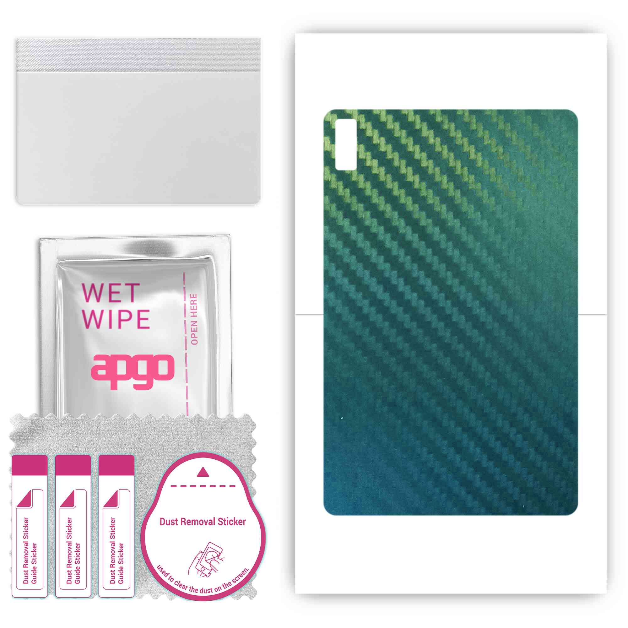 

apgo Protective Skin Sticker for the back compatible with Lenovo Pad Plus 2023, Wrap Film, Foil, Vinyl - Pattern Carbon Chameleon CAKA1