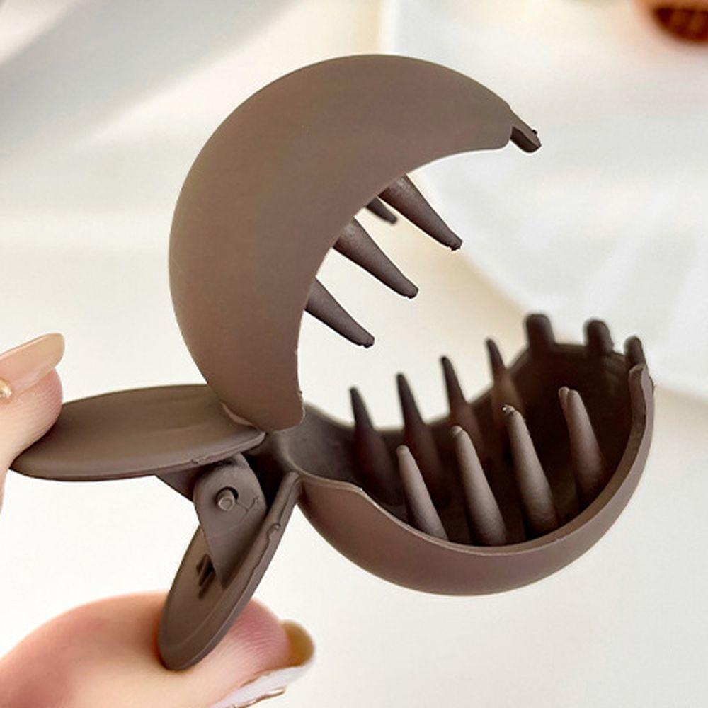 Solid Color Small Hair Claw Girls Hairpin Korean Style Hair Clip Ponytail Holder Fixed Artifact