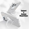 Coque pour iPhone 15 Pro, Antichoc Rigide avec Support Anneau Magnétique Réglable et Protection Caméra - Translucide