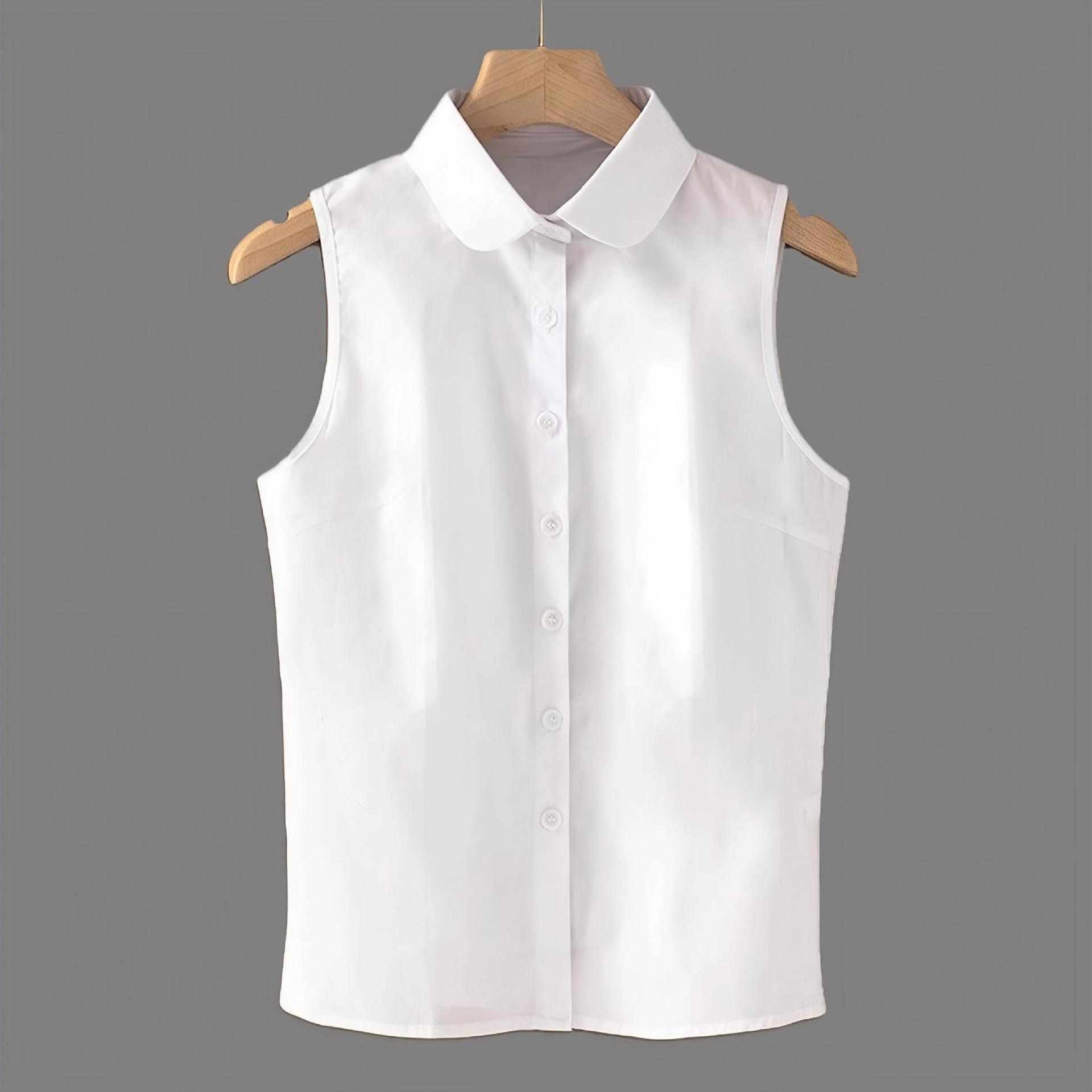 

Korean Style Polo Collar Women s Sleeveless Cotton Vest - Spring/Autumn/Winter Collection XXXL [65-72.5 kg]