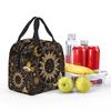 Boho Golden Crescent Moon And Sun Witch Insulated Lunch Bag for Women Children Portable Food Boxes Thermal Lunch Box Tote