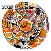 Trendy Sports Gifts 50Pcs Basketball Graffiti Stickers, Cool Cartoon Sport Themed Stationery Storage Box Decor Waterproof Decals for Skateboard,